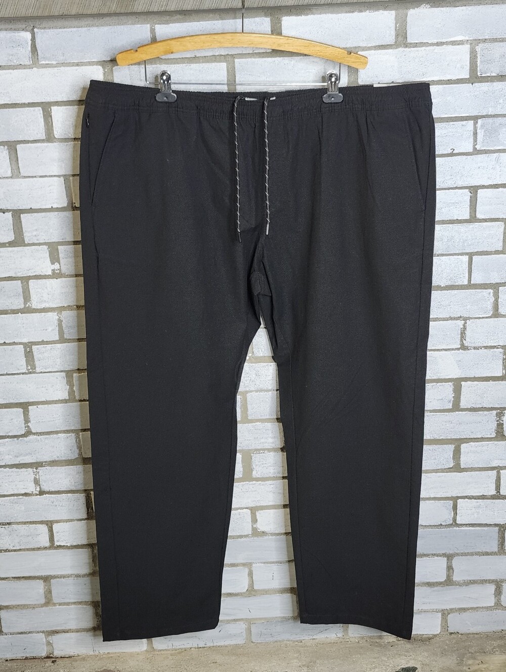 • NWT Free Assembly Men's Pull-On Drawstring Commuter Pants Size 3XL Black